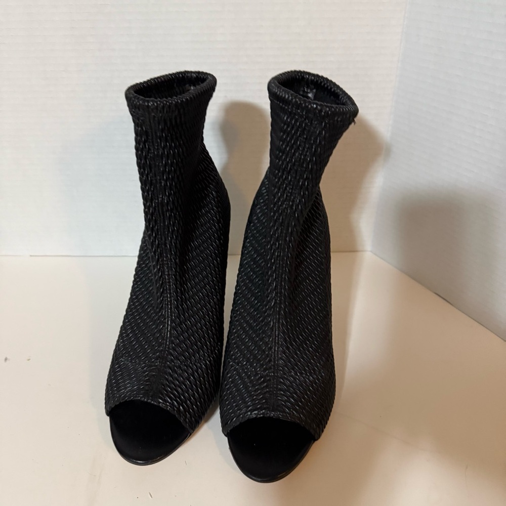 BCBGenerations Black open toe booties